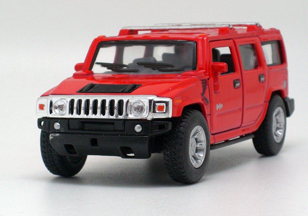 

Hummer H2 SUV 2008 Pullback Car [Kinsmart] 1/40 (красный)