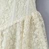 2026 Spring Floral Lace Sweetheart Dress with Bow Accent