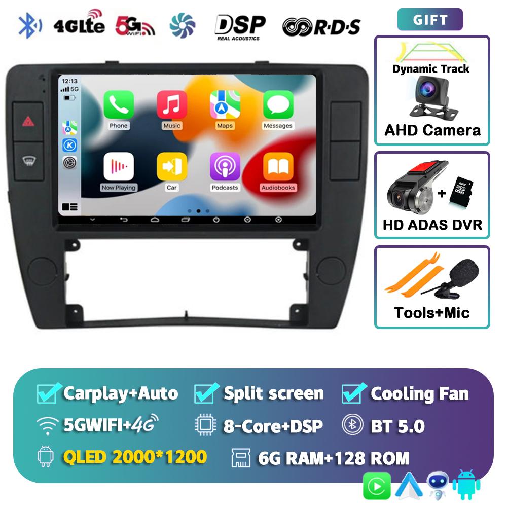 Android 14 Carplay Auto Car Radio For Volkswagen Passat B5 2000-2005 Multimedia Video Player GPS Stereo DSP Carplay No 2din DVD