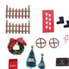 24x Dollhouse Christmas Decoration Elf Kits Wood Pretend Fairy Figurines Life Scene for Girls Kids