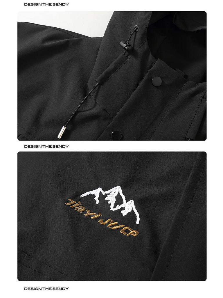 2024 Trendy Plus Size Men's Windbreaker: Casual Loose Workwear for Spring/Autumn