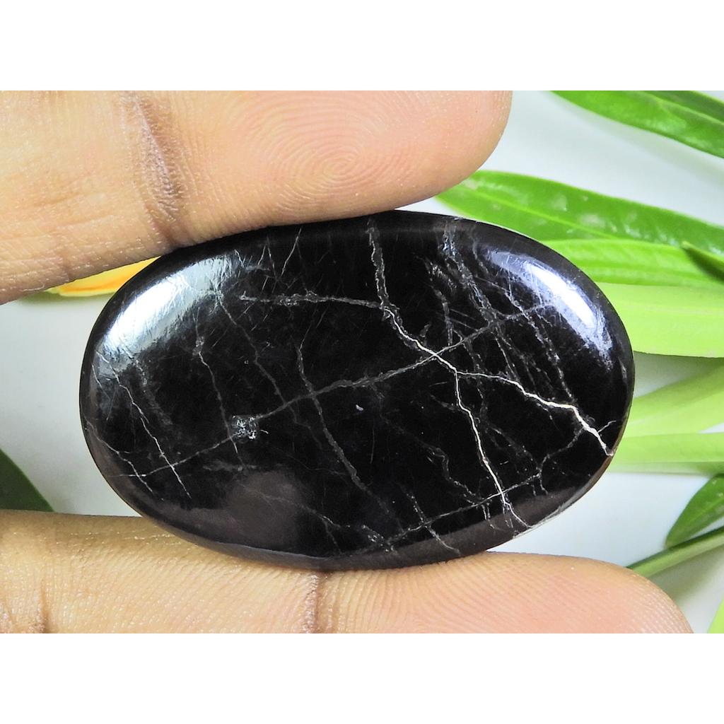 77Cts. Natural Purpurite Oval Cabochon Loose Jewelry Gemstone 26X41X06 MM B-229