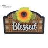 Decorative Wood Entrance Sign Fall Wooden Farmhouse for Front Door, Rustic Sunflower Welcome Sign, Autumn Harvest Decor Thanksgiving Hanging