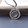 Rotating Decision Coin Necklace Vintage Copper Jewelry Adjustable Clavicle Chain Accessory For Men And Women