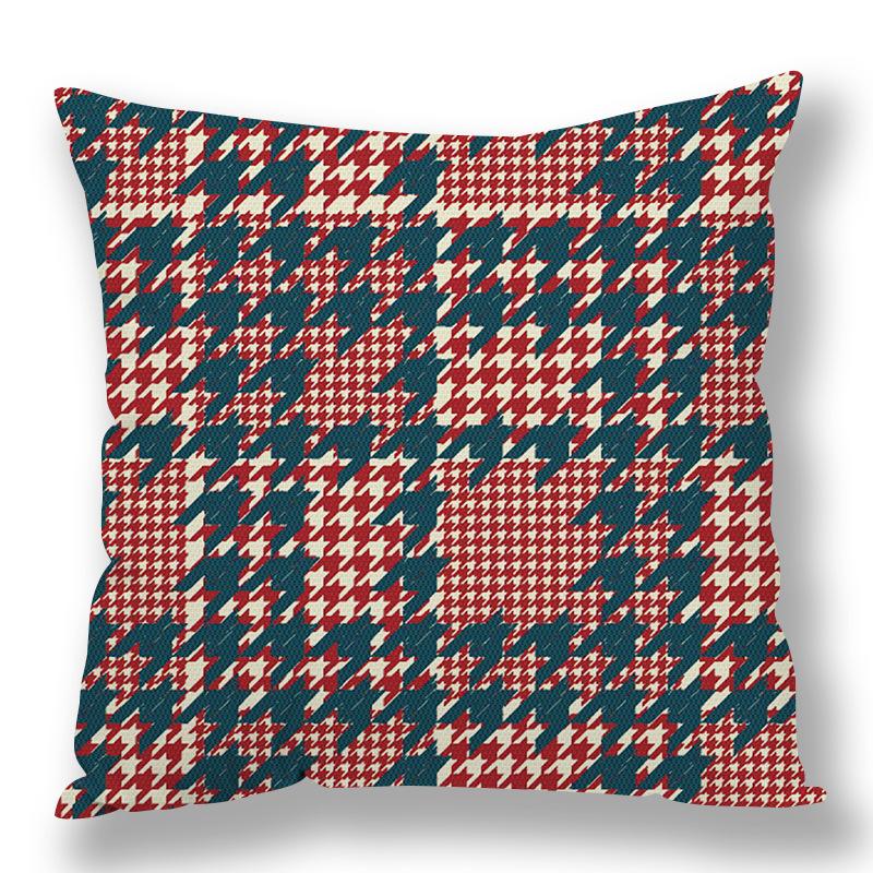 Abstract Houndstooth Geometric Pillow Cover Design Pillow Waist Premium Durable Quality Useful Practical Reliable