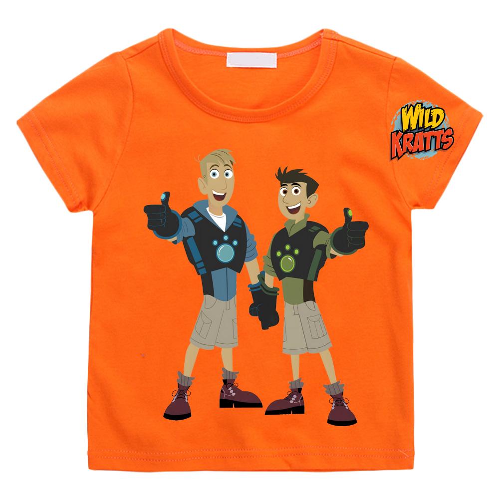 Wild Kratts T-shirts 2026 New Style Cartoon Print Tshirt Cotton Crew Neck Tees Cartoon Boys/girls Kawaii T Shirt