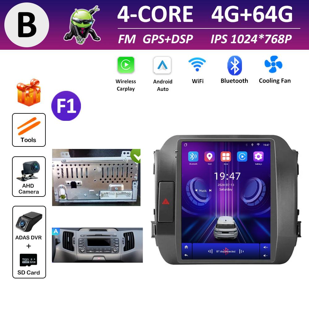 Car Multimedia Video Audio Player for KIA Sportage 3 SL 2010 2011 2012 2013 - 2016 Wireless Carplay WIFI DSP Stereo Bluetooth 4G