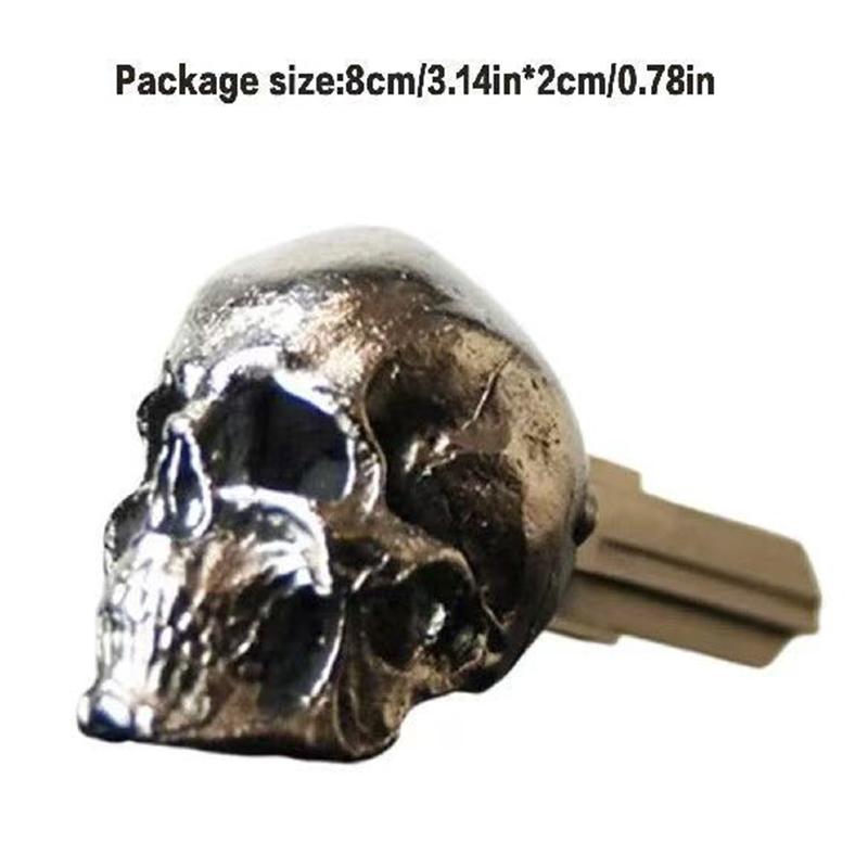 Metal Kafatası Başlıklı Anahtar Aksesuarı Motosiklet İçin Evrensel Modifiye Anahtar Kılıfı Çoğu Anahtar İçin