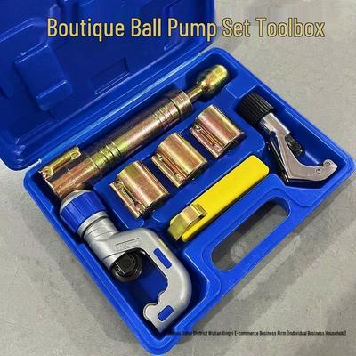 Stainless Steel Corrugated Pipe Beading Tool Set for Edge Pressing: Includes 3/8", 1/2", 3/4", and 1" Flat Mouth Cutters.