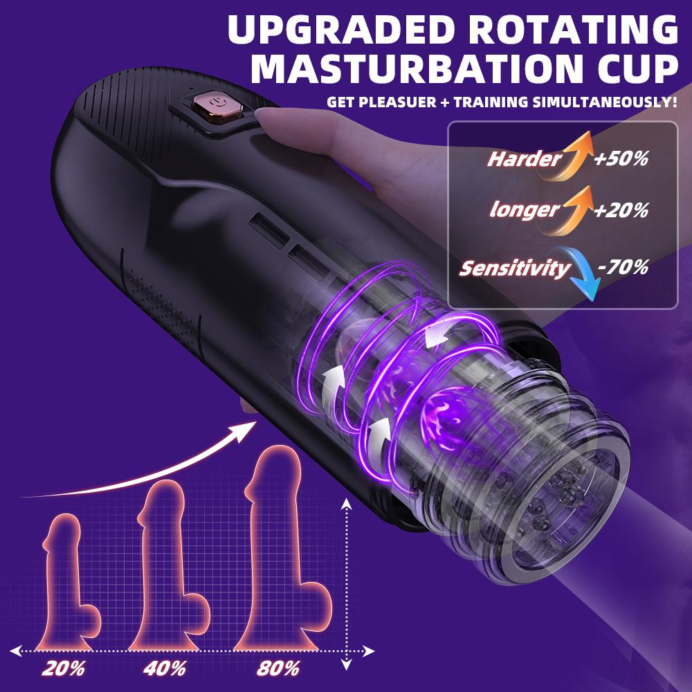Male Masturbation Cup Penis Vibration Vagina Massage Pussy Sucking Thrusting Male Masturbator Sexmachine Sex Toys Adult for Men