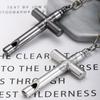 Cross Whistle Stainless Steel Keychain Creative Fun Design Hip Hop Couple Style Practical Backpack Pendant