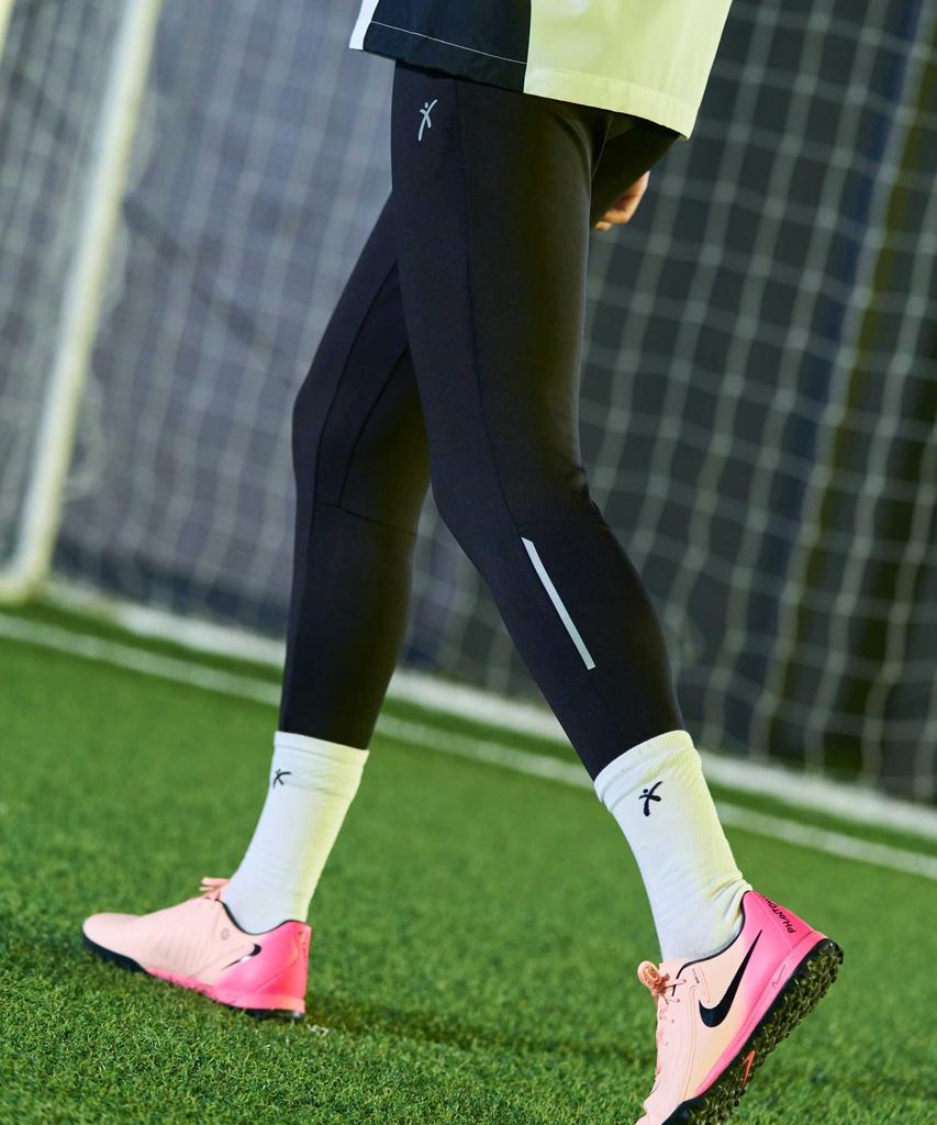 GALEX Football Calf Point Cropped Pants Black Ga6681 Bk