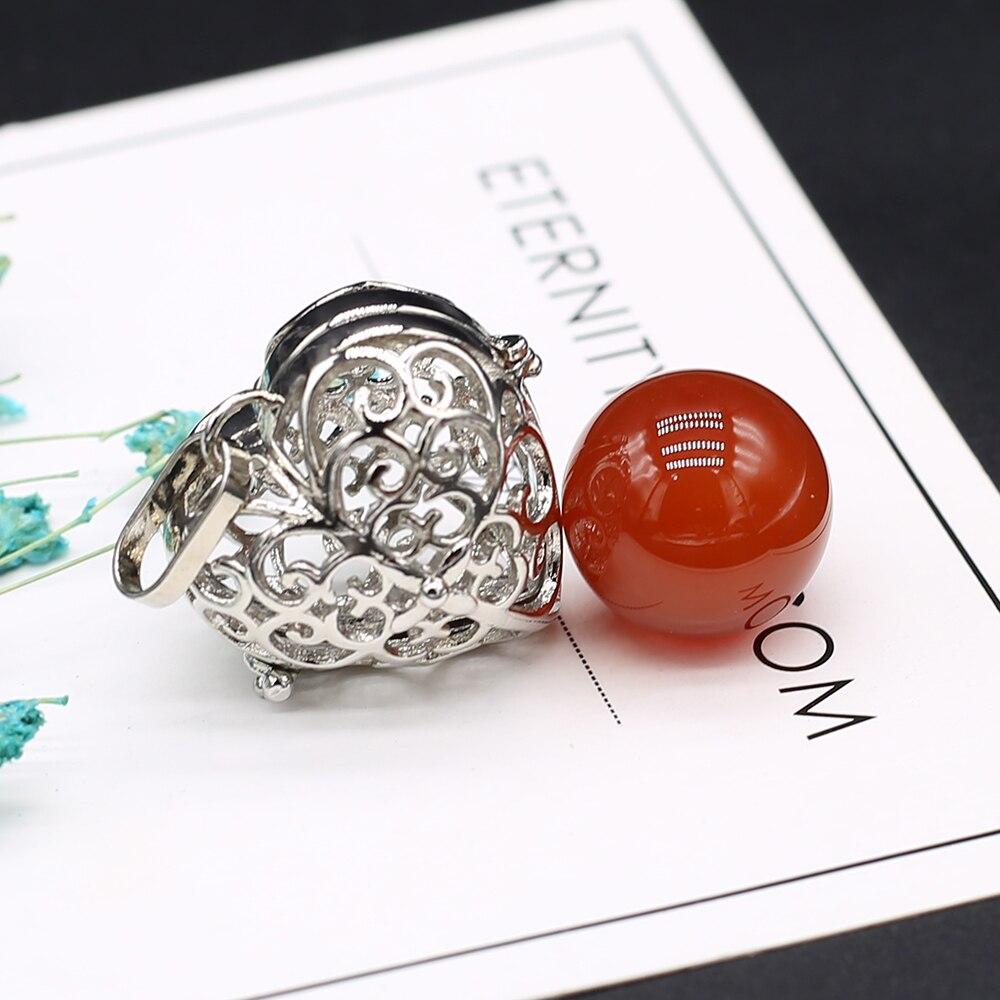 Hi New Necklace Pendant Natural Stone Heart-Shaped Cage Pendant For Jewelry Making DIY Necklace Bracelet Gift Jewelry Accessory