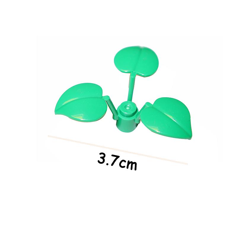 Non-Toxic 50Pcs Plants Accessories Moc City Pine Tree Branch Bush Stem Broadleaf With 3 Peach Leaves Grass Flower Building Bricks 6255