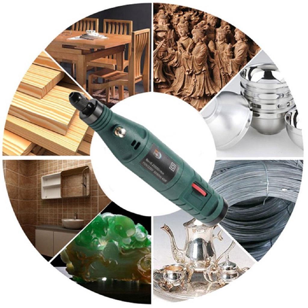 Speed Electric Grinding Rotary Tool Variable Hand Carving Engraving Pen Grinder Power Tool Mini Cordless Electric Drill
