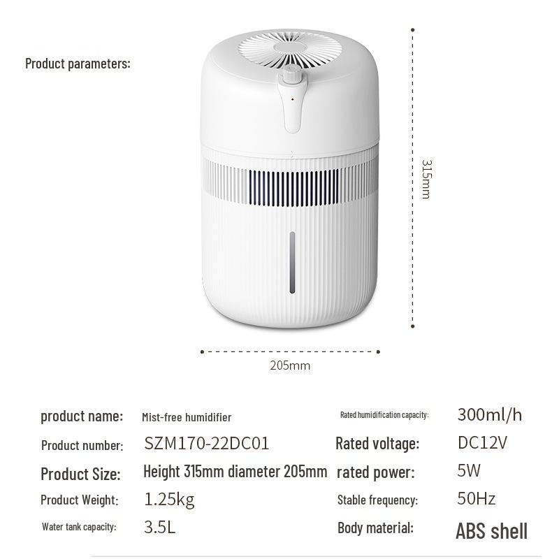 Nobico 4L Cool Mist Humidifier with Negative Ion Air Purifier, Large Capacity & Washable