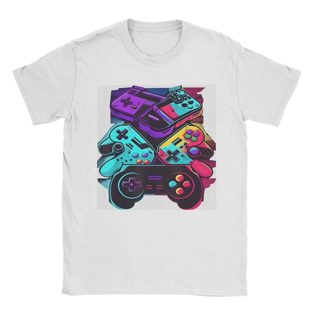 Oversized T-Shirt Summer Gamer Girl Boy Trending T-Shirts GamePad 100 Cotton Tee Shirt Men Y2K Casual Pattern Short Sleeve Tees