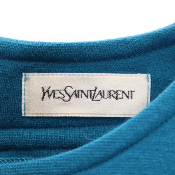 YVES SAINT LAURENT Long sleeve Cut M Blue Ron T Women Used