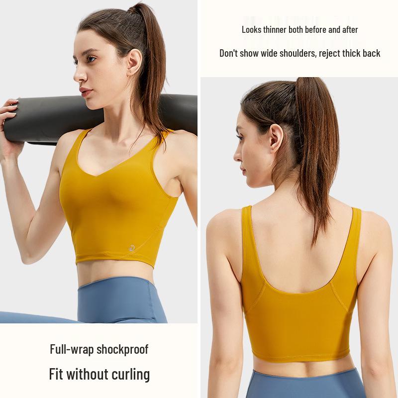 Stoßfeste Damen Schnelltrocknende Yoga-Weste mit Polstern - Ideal für Outdoor-Sport & Fitness.