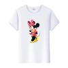 Casual Disney Cartoon Minnie Summer Blouses Men T-shirt White 2000s Tees Women Tshirt Ladies Mickey Mouse Tops Oversized Clothes