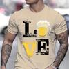 Funny Beer Love Celebration Graphic T-shirt Man Beer Lover Gifts Trendy Tees Funny Vintage Beers Graphic T Shirts Men Casual Top