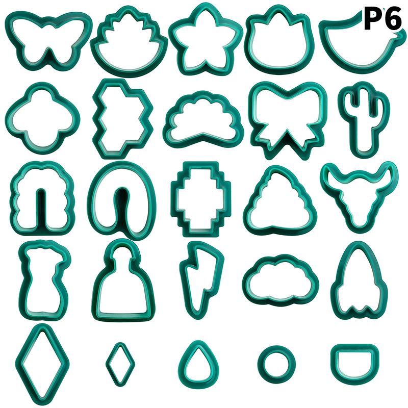 1Set Polymer Clay Earring Cutter Multiple Shapes Clay Cutter Geometric Shape Clay Pendant Polymer Clay Tool Cookie Cutter