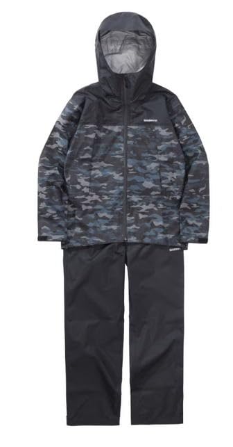 Shimano Rain Black Size L RA-047X 3-Layer Suit, Multicamo,
