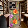 Colorful Roses with Butterflies Phone Case for iPhone 17 16 15 14 13 12 11 Pro Max Plus Anti Scratch, Gel Flexible Protective