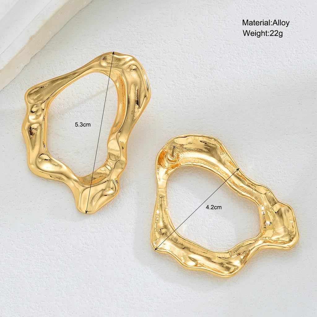 2 Paar Übertriebene Geometrische Legierung Ohrringe Damen Einfacher Mode Statement Ohrschmuck Luxuriöse Minimalistische Hängeohrstecker für Alle Altersgruppen