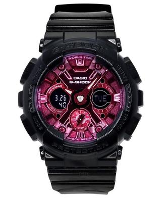 Zegarek damski G-Shock, cyfrowy, analogowy, z żywicy, bordowa tarcza, kwarcowy GMA-S120RB-1A 200M