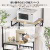 PRTONE Kitchen Rack, Microwave Rack, Dish Cabinet with Two Outlets, Microwave Stand, Kitchen Shelf, Microwave Rack, 60cm Wide, Fits Large Microwaves,