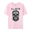 Womens El Jefe Sugar Skull Unisex Dia De Los Muertos Mexican Black Graphic T Shirts Unisexs Shirt designer clothes