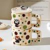 Wind Ceramic Cup With High Value, Creative And Cute Household Couple Water Cup Gift Box, Accompanying Gift