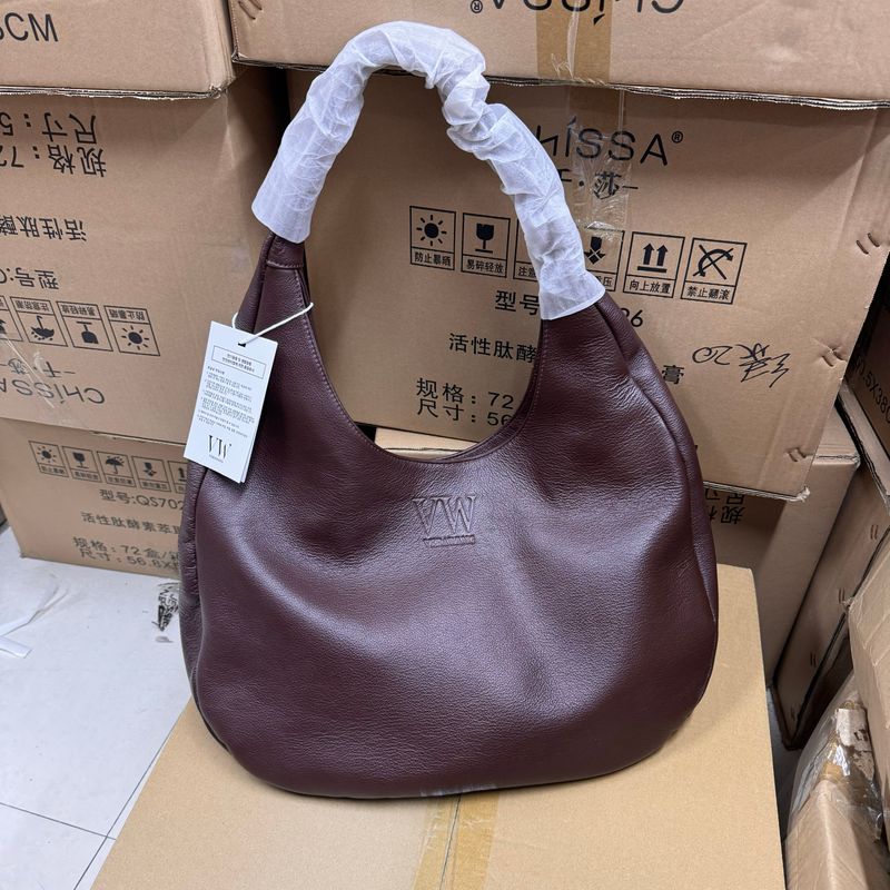 

Genuine Korea Order ~ Sell 1000 + Leak-Picking Full-grain Leather Underarm Bag Shoulder Bag All-Match Large Tote Bag Women Tail Goods Brown default micro-flaw