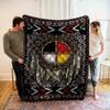 Native American Flanelldecke - Wendbare Ganzjahresdecke für Sofa/Bett, Weicher Stammesdruck Geschenk, Gemütliches Zuhause & Reise-Essential