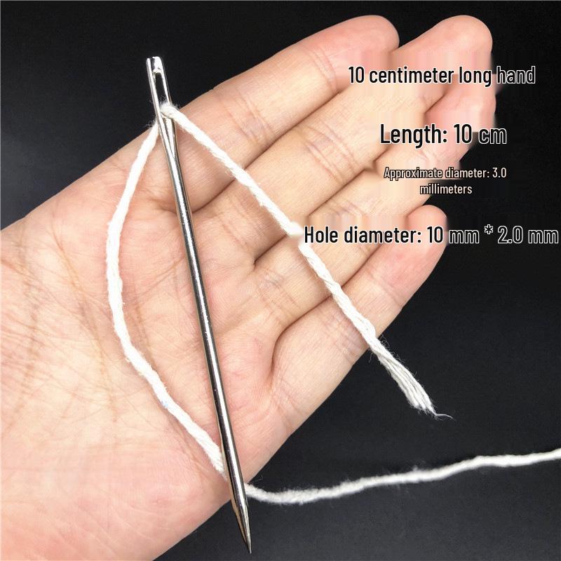 Extra Large Burlap Knitting & Sewing Needle - Thick, Extended, Big Eye Design