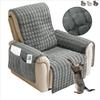 Recliner Sofa Cover Flannel Plush Chair Covers Armchair Slipcovers with Pockets Relax Non Slip Couch Slipcovers Sofa Protector