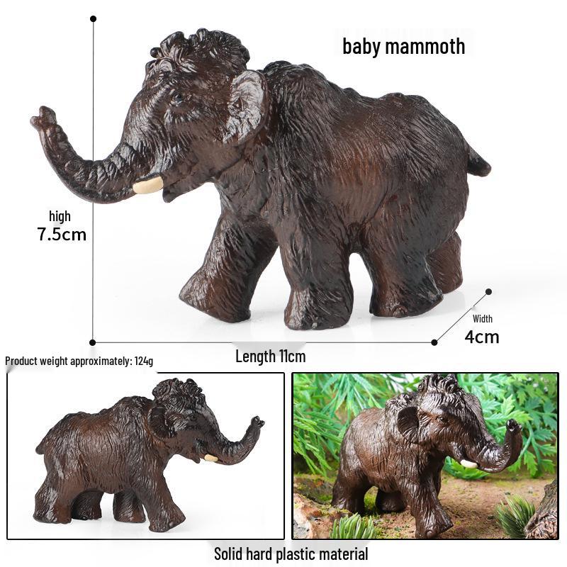 Wildlife Park Elephant Models: Asian, African & Mammoth - Educational Toy for Children's Cognitive Science