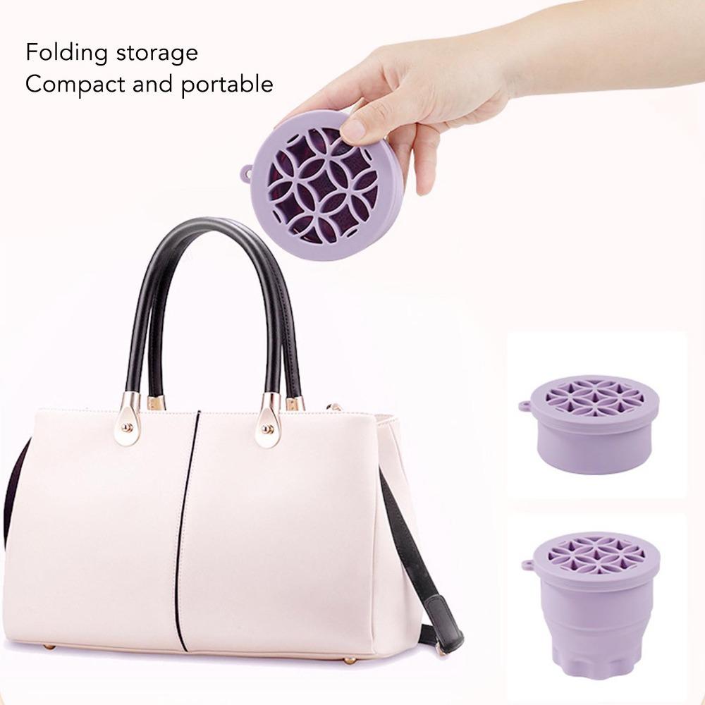 Silicone Scrubber Cosmetic Brush Cleaner Cup Silicone Scrubber Pad  Sponge and puff cleaning