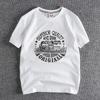 Retro American Shortsleeved Motorcycle Pattern 100 Cotton Casual Sports Mens Tshirt Fashionable and Simple Design