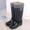 Rain shoes women's fashion outer wear water shoes adult high rain boots waterproof and non-slip new lightweight rubber shoes long boots