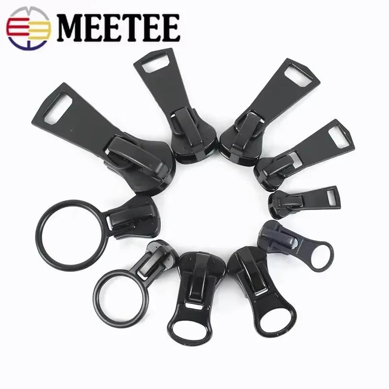 5/10Pcs 3# 5# 8# 10# 15# Zipper Sliders for Resin Zips Tape Replaceable Zippers Head Puller Jacket Coats Zip Repair Sewing Craft