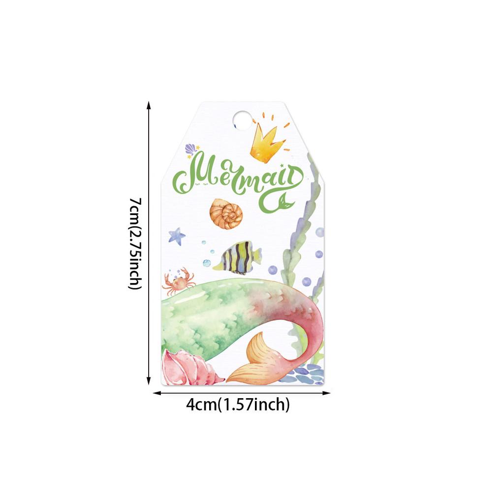 Theme Gift Mermaid Tag Series Creative Paper Tags For Event Room Decoration