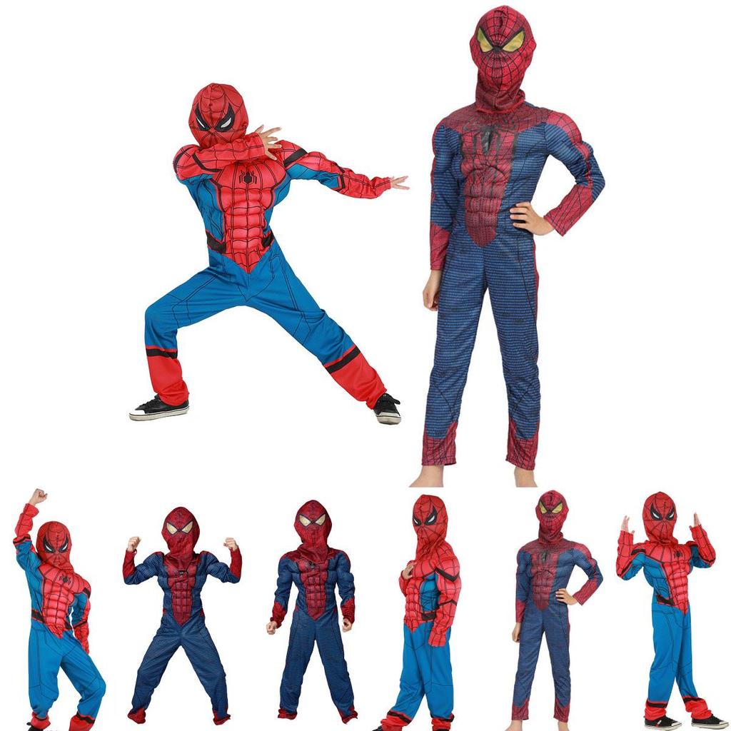Spider-man Homecoming Hero Kids Costume Outfit Featuring Lifelike Muscle Design And Exquisite Workmanship