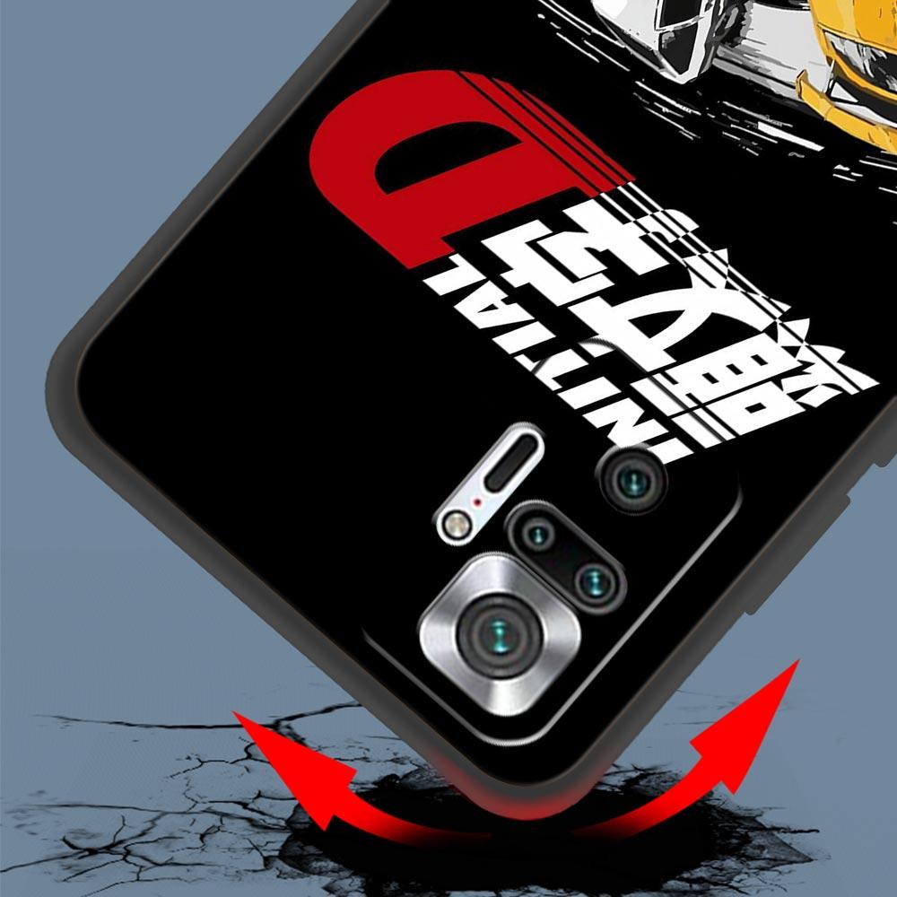 Initial D Car Phone Case Cover for Redmi 14C 10C Note 15 14 13 12 10 11 K40 Pro Plus 5G Soft TPU Shockproof Shell Fundas Capas
