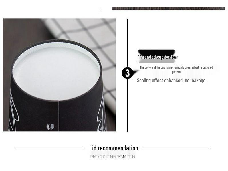 Heat-Resistant Thick Paper Cup with Lid for Hot Drinks