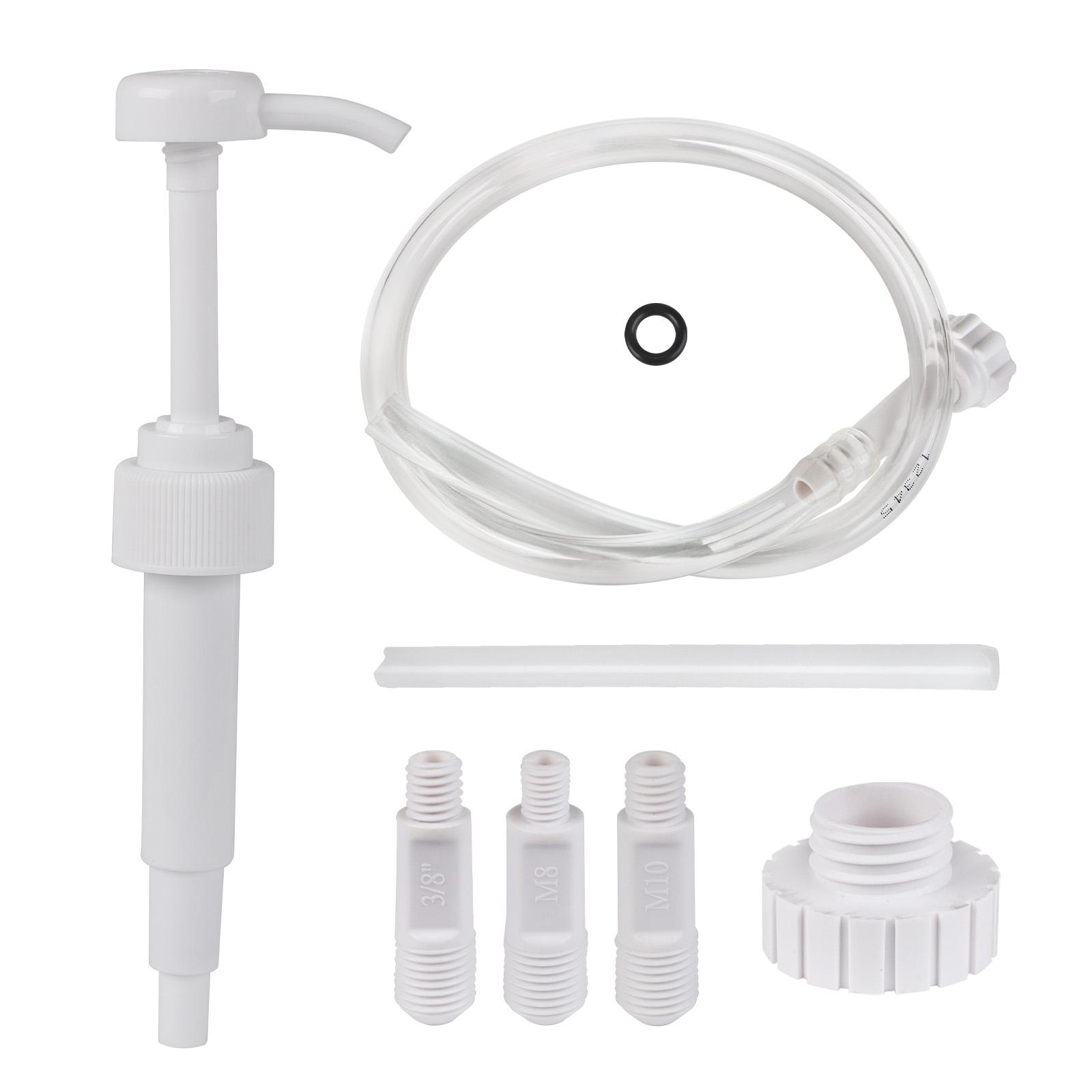 

Gallon Bottle Cap And 3/8 8mm 10mm Engine Adapters Fit Most Outboard & Sterndrives Motor Gear Oil Pump with 28mm Quart & 38mm