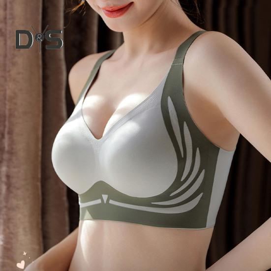 Lady Bra Seamless Thin Push-up 3D Full Cup Wide Shoulder Strap Anti-Sagging Supportive Lifting Shaping Sport Full Coverage Bra Lady Daily Exercise
