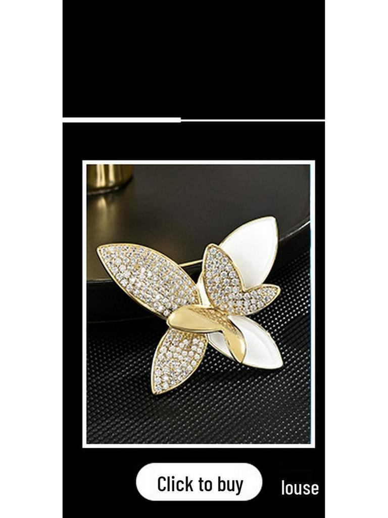Elegant Lily of the Valley Zirconia Brooch - Versatile High-End Corsage Pin Accessory