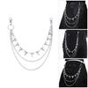 Rocker Metal Chain With Spikes For Pants Belts And Purse Charm Secure Fastening Detachable Waist Decoration Chain